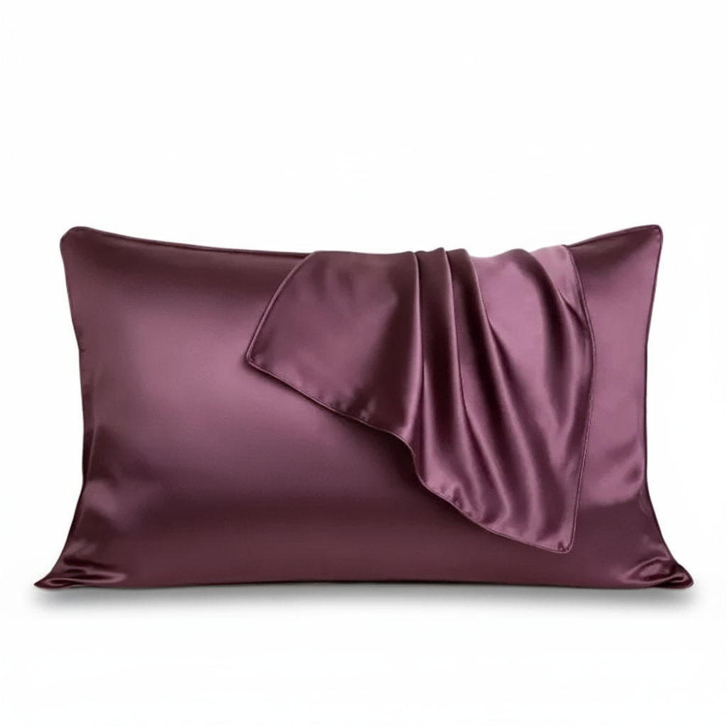 Deep Burgundy Silk Pillowcase