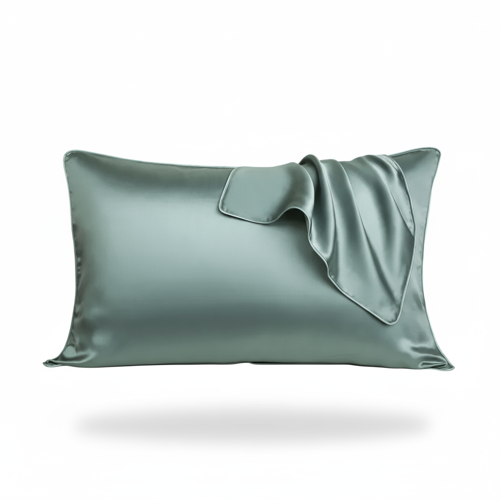 Dusty Sage Green Silk Pillowcase