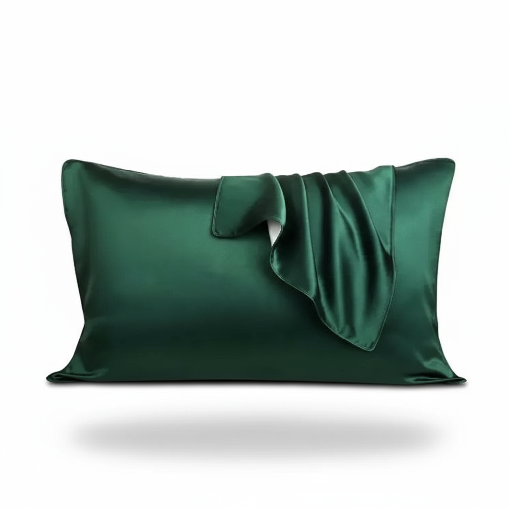 Emerald Green Silk Pillowcase