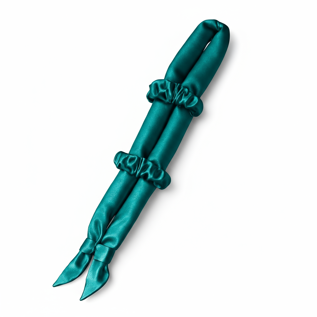 Heatless Satin Curling Rod Headband with Scrunchies – Big Wave Hair Roller for Effortless Curls - ChicstyleX