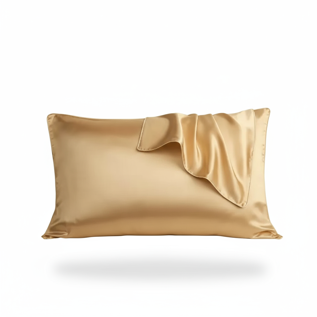 Golden Beige Silk Pillowcase