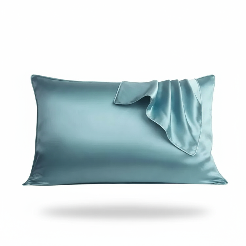Light Blue Silk Pillowcase