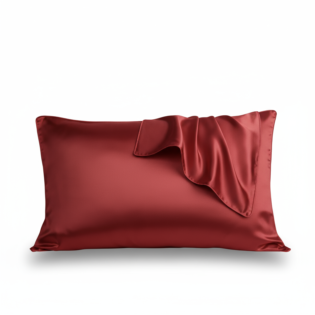Red Silk Pillowcase
