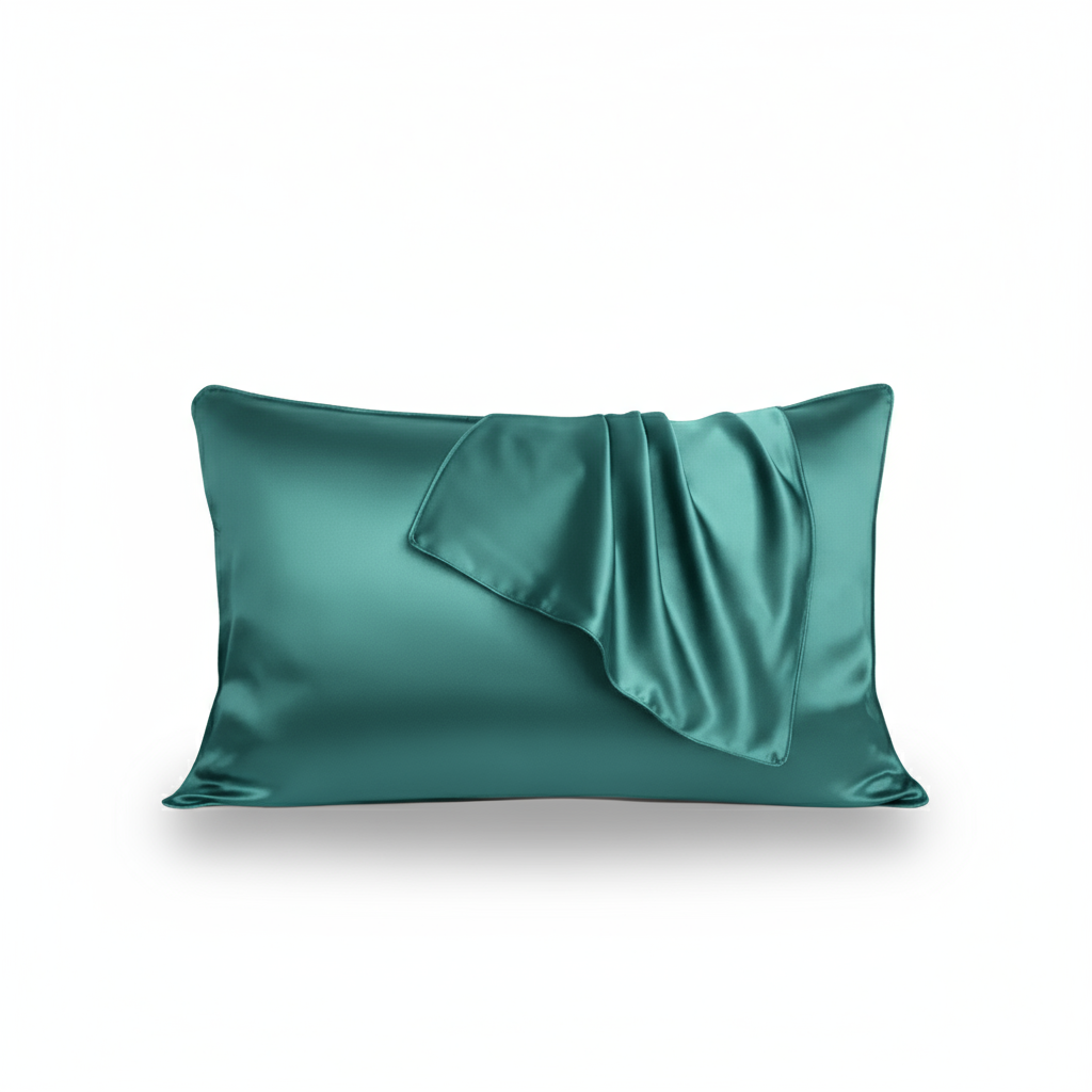 Teal Silk Pillowcase
