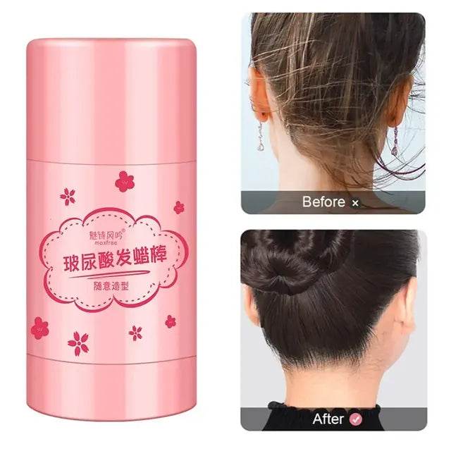 Professional Hair Wax Stick – Strong Hold & Non-Greasy Formula for Flyaways, Wigs & Natural Hair Styling (75g, Red/Yellow) - ChicstyleX