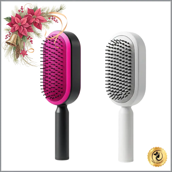 TressLockX™ Self-Cleaning Hair Brush with 3D Air Cushion – Scalp Massage Comb for Pain-Free Detangling & Healthy Hair Growth