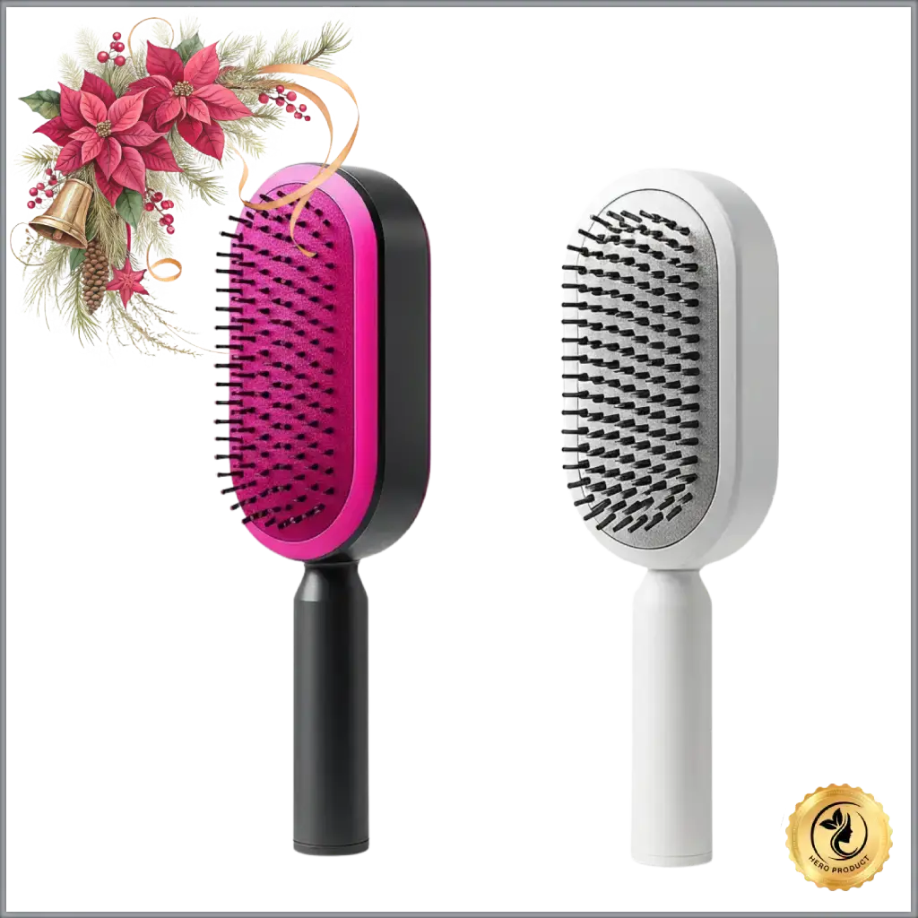 ChicSetX™ Luxe Locks Bundle | Heatless Satin Curling Rod + Self-Cleaning Hair Brush Bundle  Sets & Bundles ChicstyleX.