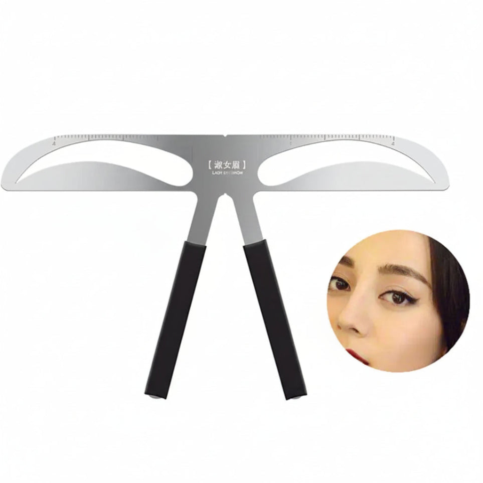 GlamLuxeX™ Precision Stainless Steel Eyebrow Ruler – Flexible Brow Mapping & Symmetry Tool for Professional Makeup & Perfect Shaping - ChicstyleX