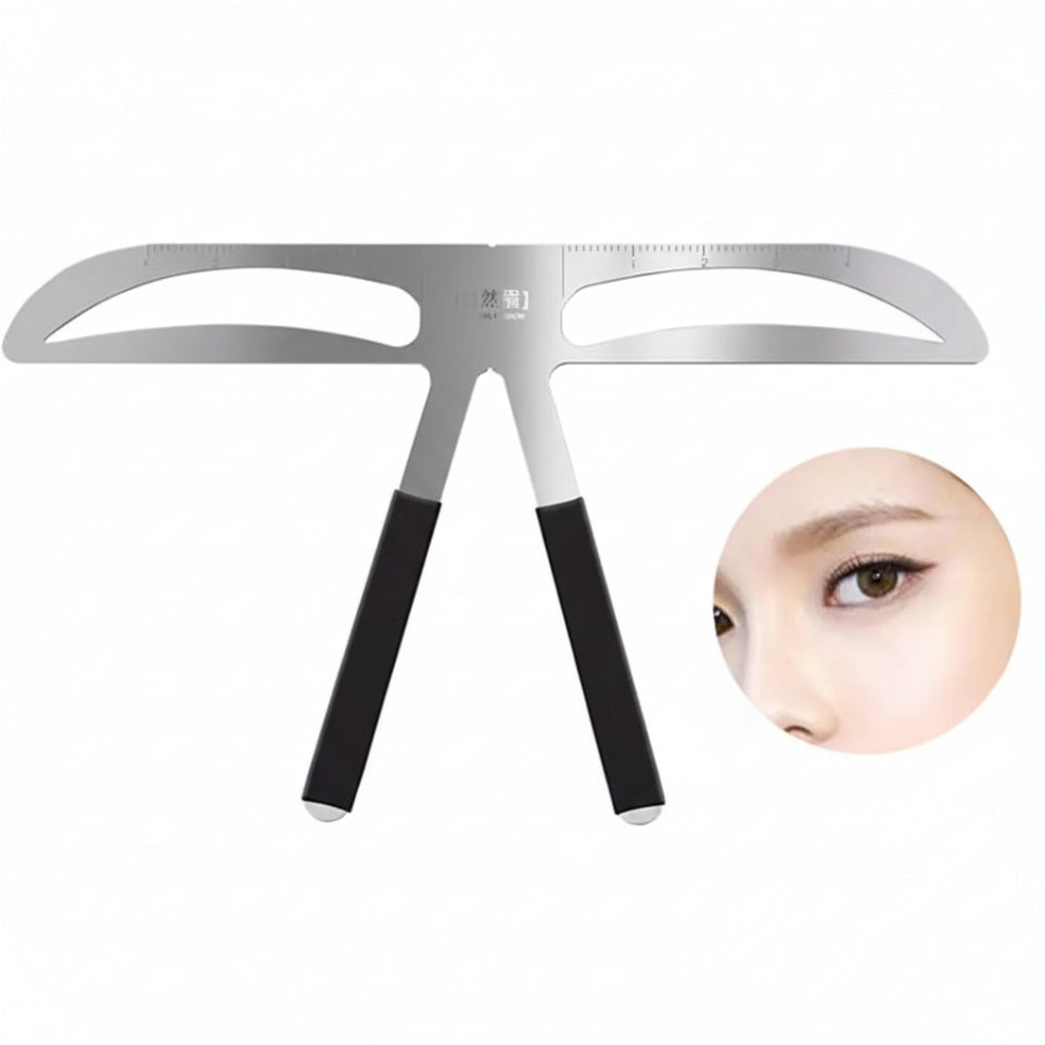 GlamLuxeX™ Precision Stainless Steel Eyebrow Ruler – Flexible Brow Mapping & Symmetry Tool for Professional Makeup & Perfect Shaping - ChicstyleX