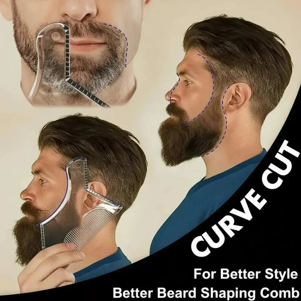 TressLockX™ Beard Shaping & Styling Tool with Built-in Comb – Precision Grooming for Men - ChicstyleX