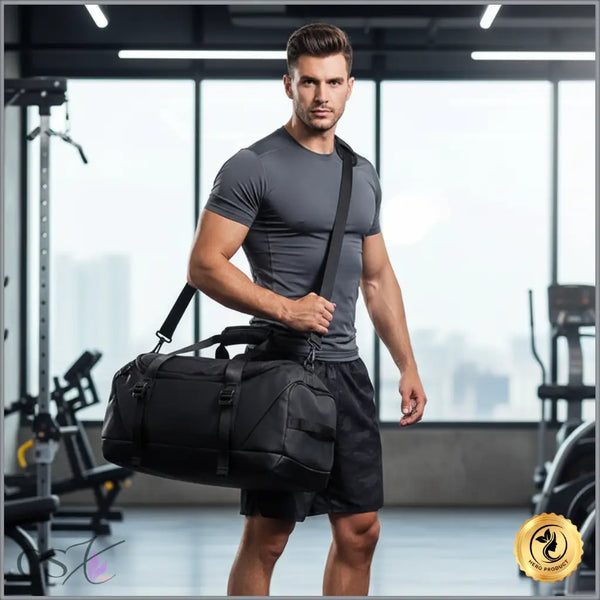 CoreVibeX™ Multifunctional Waterproof Gym Shoulder Bag– 55L Large Capacity Fitness Travel Duffel for Men & Women