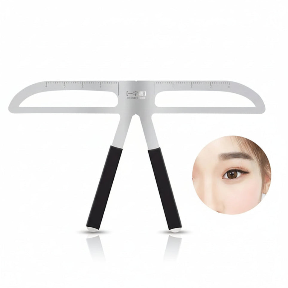 GlamLuxeX™ Precision Stainless Steel Eyebrow Ruler – Flexible Brow Mapping & Symmetry Tool for Professional Makeup & Perfect Shaping - ChicstyleX