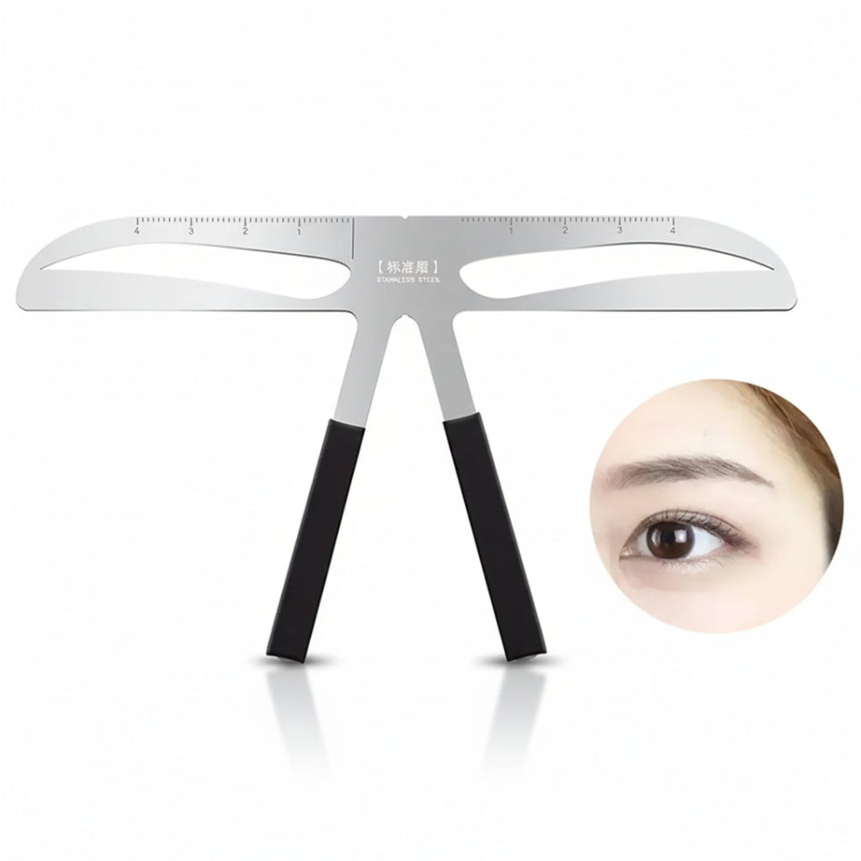 GlamLuxeX™ Precision Stainless Steel Eyebrow Ruler – Flexible Brow Mapping & Symmetry Tool for Professional Makeup & Perfect Shaping - ChicstyleX