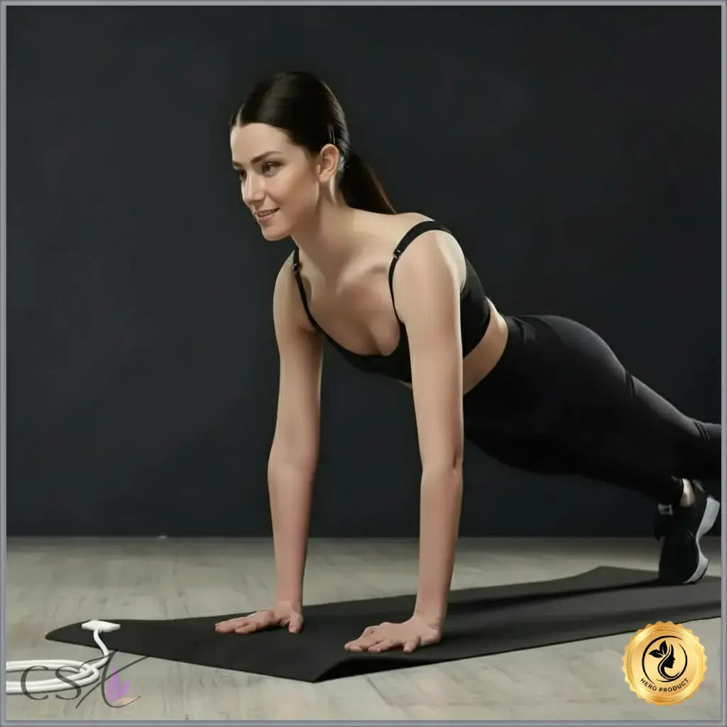 CoreVibeX™  GroundLuxe Conductive Leather Yoga Mat – Grounding PU Mat with Earthing Technology & Skin Analyzer