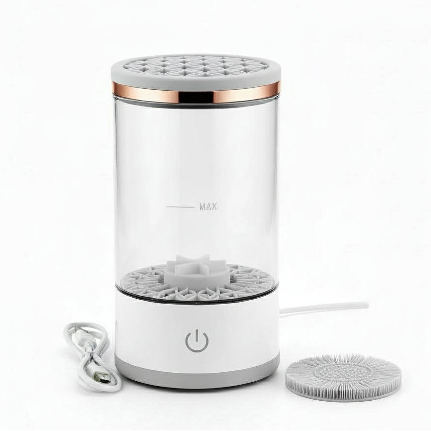 GlamLuxeX™ Rechargeable Electric Makeup Brush Cleaner – 7000RPM Automatic Washer - ChicstyleX