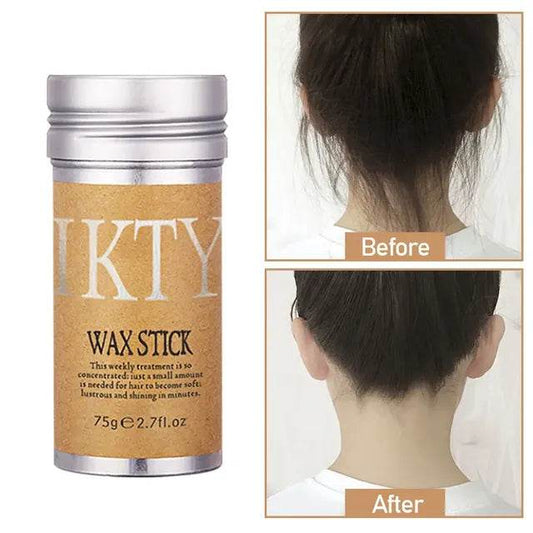 Professional Hair Wax Stick – Strong Hold & Non-Greasy Formula for Flyaways, Wigs & Natural Hair Styling (75g, Red/Yellow) - ChicstyleX