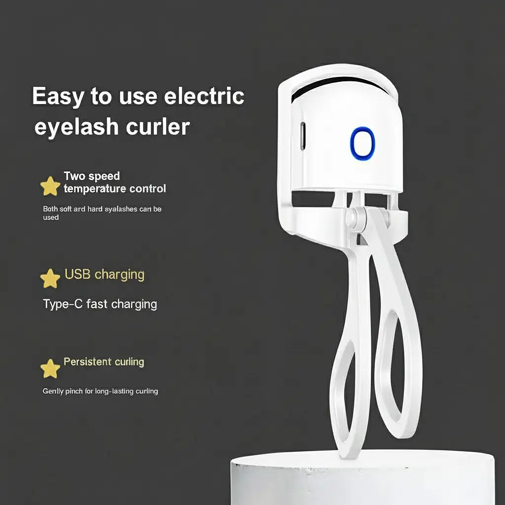 GlamLuxeX™ Electric Eyelash Curler – USB Rechargeable Heated Eyelash Styling Tool - ChicstyleX