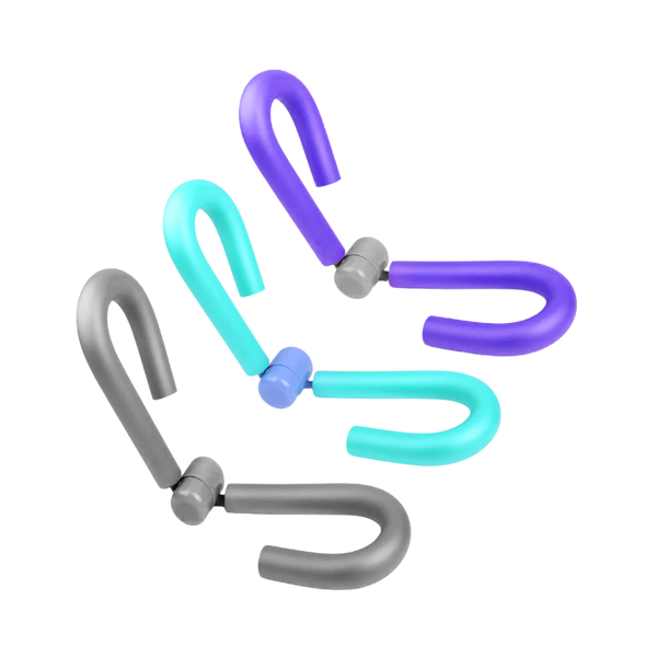 Set of colorful hooks on a white background