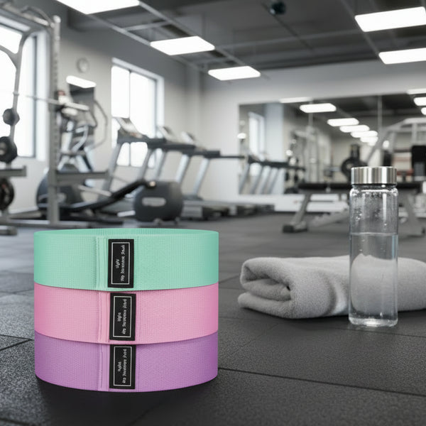 CoreVibeX™ Fabric Resistance Bands – Premium Elastic Fitness Bands for Glutes, Yoga & Strength Training - ChicstyleX