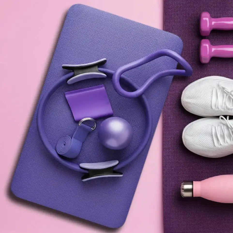 CoreVibeX™ Yoga & Pilates Balance Ring + PVC Mini Ball Set - ChicstyleX