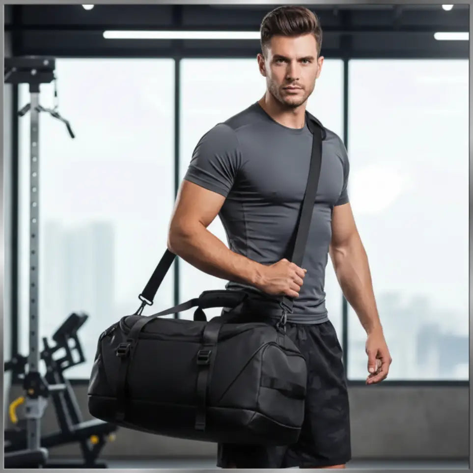 CoreVibeX™ Multifunctional Waterproof Gym Shoulder Bag– 55L Large Capacity Fitness Travel Duffel for Men & Women - ChicstyleX