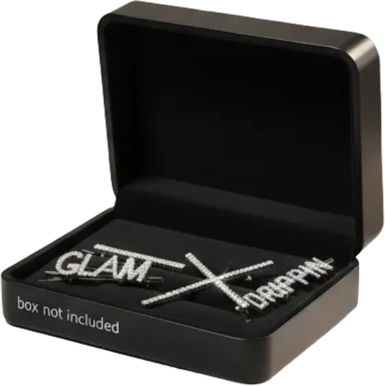 ChicSetX™ Vibe with Me Rhinestone Letters Hair Clips Set - ChicstyleX