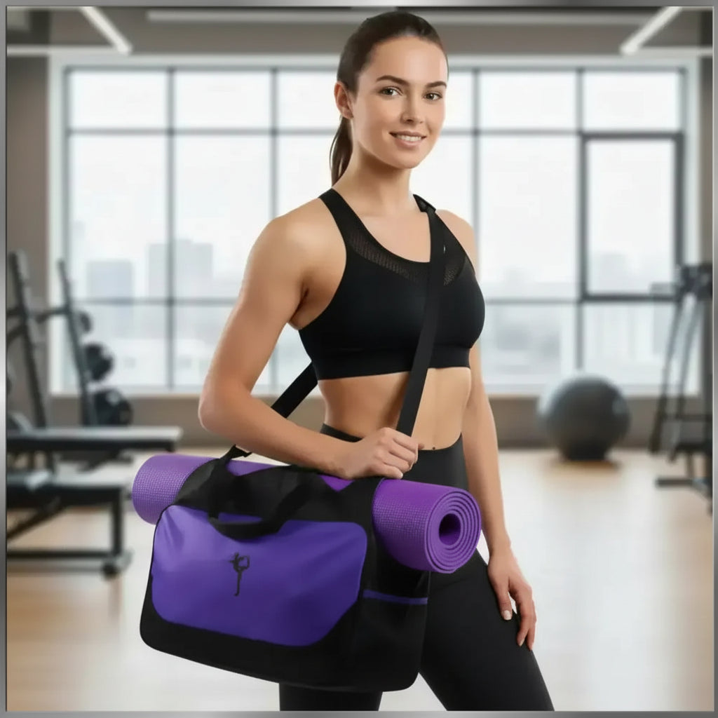 CoreVibeX™  ZenCarry Premium Yoga & Sports Travel Bag – Large-Capacity Mat Carrier for Active Lifestyles - ChicstyleX