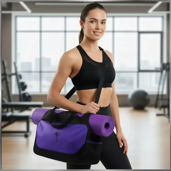 CoreVibeX™  ZenCarry Premium Yoga & Sports Travel Bag – Large-Capacity Mat Carrier for Active Lifestyles - ChicstyleX