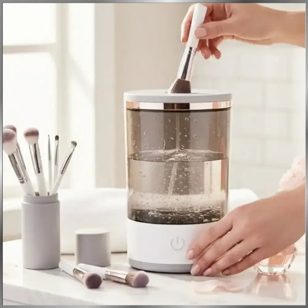 GlamLuxeX™ Rechargeable Electric Makeup Brush Cleaner – 7000RPM Automatic Washer - ChicstyleX