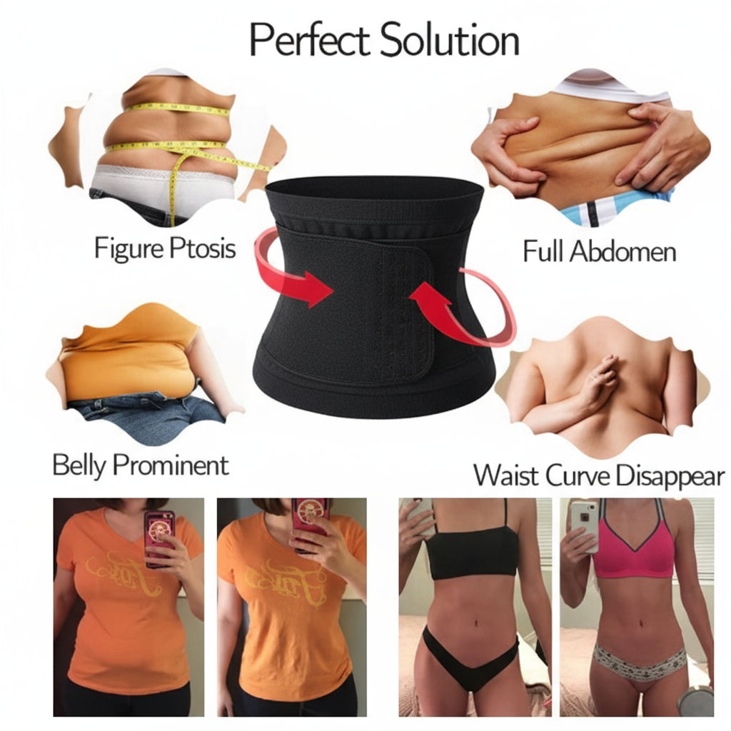 CoreVibeX™ Unisex Waist Trimmer Belt – Sweat-Enhancing Neoprene Slimming Wrap for Core Training & Workout Support - ChicstyleX