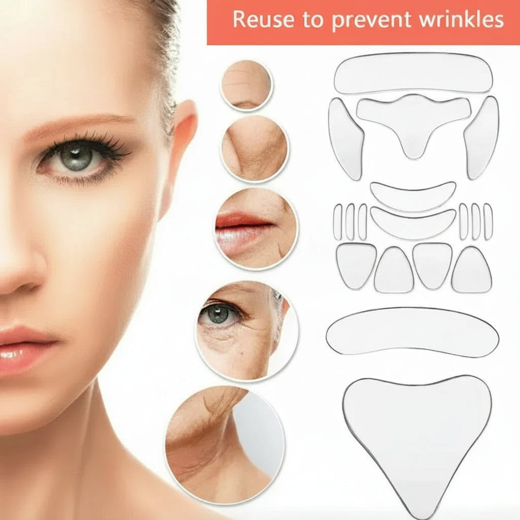 GlamLuxe™ Skinlift Silicone Beauty Patch Set: Reusable Firming Pads for Wrinkles, Neck & Chest - ChicstyleX