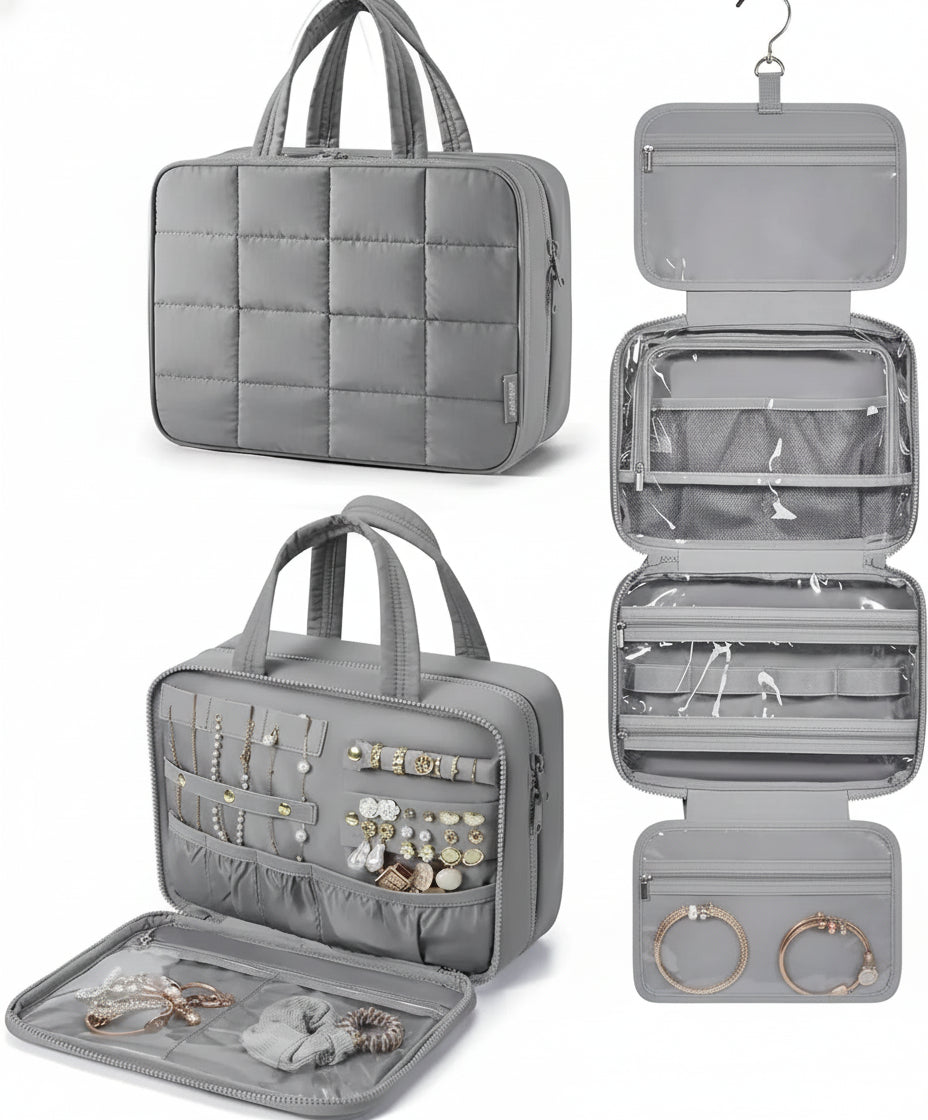 glamluxex makeup bag gray