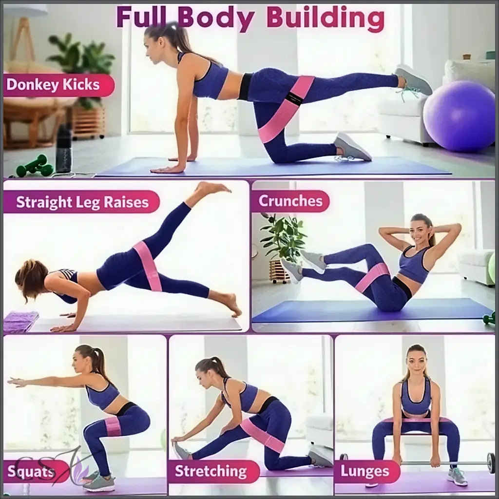 CoreVibeX™ Fabric Resistance Bands – Premium Elastic Fitness Bands for Glutes, Yoga & Strength Training  Fitness Tools ChicstyleX.