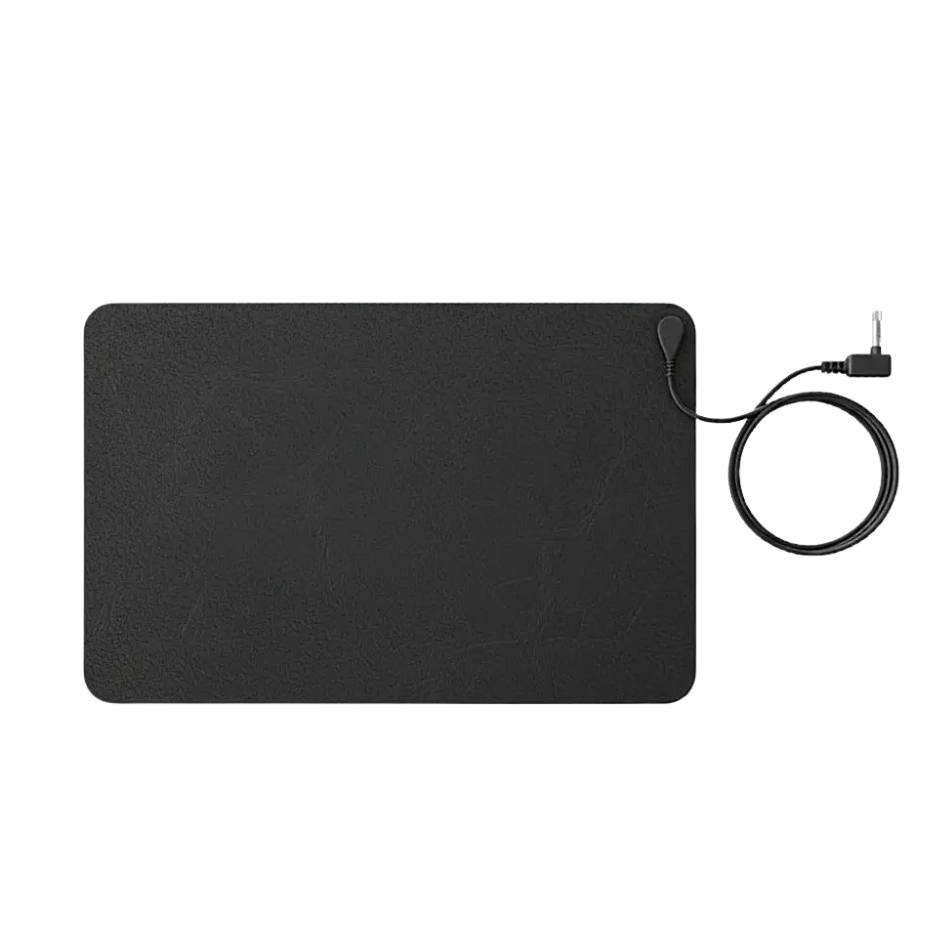 CoreVibeX™  GroundLuxe Conductive Leather Yoga Mat – Grounding PU Mat with Earthing Technology & Skin Analyzer - ChicstyleX