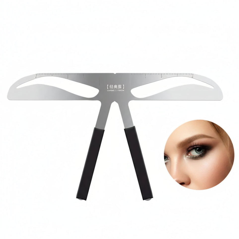 GlamLuxeX™ Precision Stainless Steel Eyebrow Ruler – Flexible Brow Mapping & Symmetry Tool for Professional Makeup & Perfect Shaping - ChicstyleX