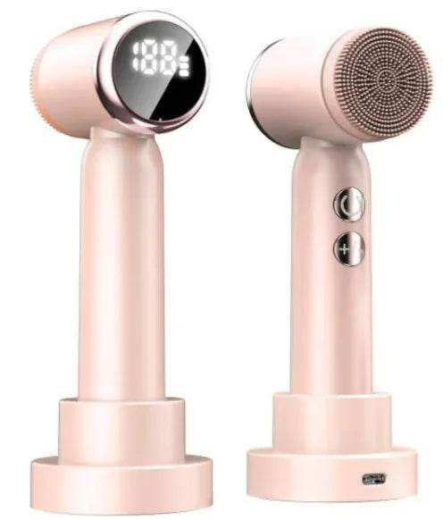 6-in-1 Ultrasonic Electric Face Cleansing Brush with Hot & Cold Therapy, Blackhead Remover & Exfoliating Massage Tool - ChicstyleX