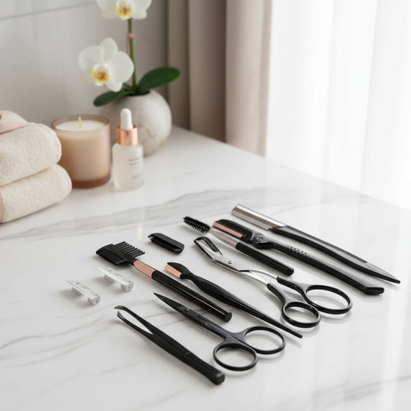 GlamLuxeX™ Precision Brow & Beauty Grooming Set – 4/6/8/11-Piece Professional Eyebrow Trimming Kit - ChicstyleX
