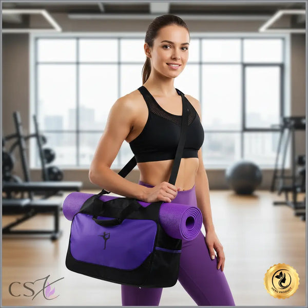 CoreVibeX™  ZenCarry Premium Yoga & Sports Travel Bag – Large-Capacity Mat Carrier for Active Lifestyles