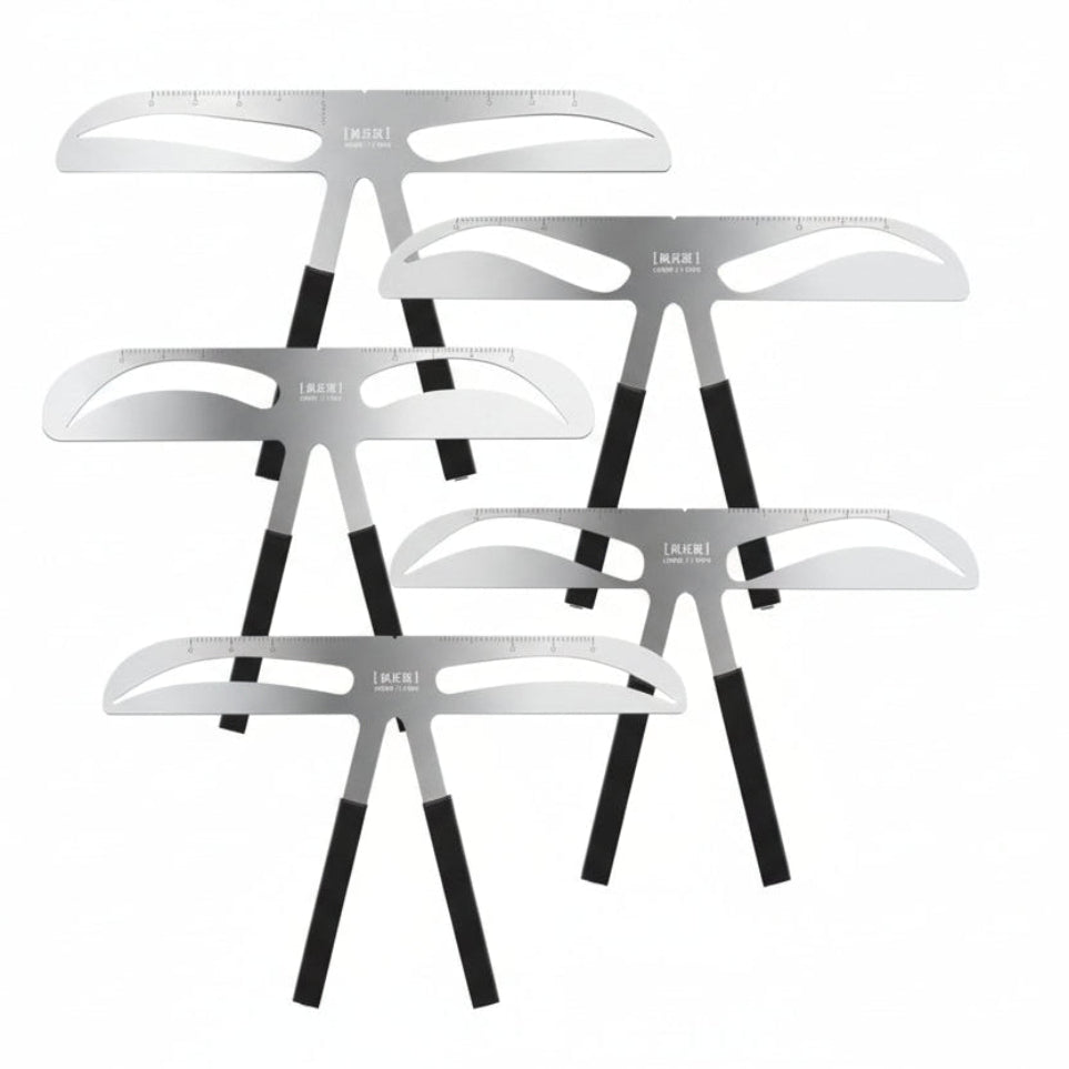 GlamLuxeX™ Precision Stainless Steel Eyebrow Ruler – Flexible Brow Mapping & Symmetry Tool for Professional Makeup & Perfect Shaping - ChicstyleX