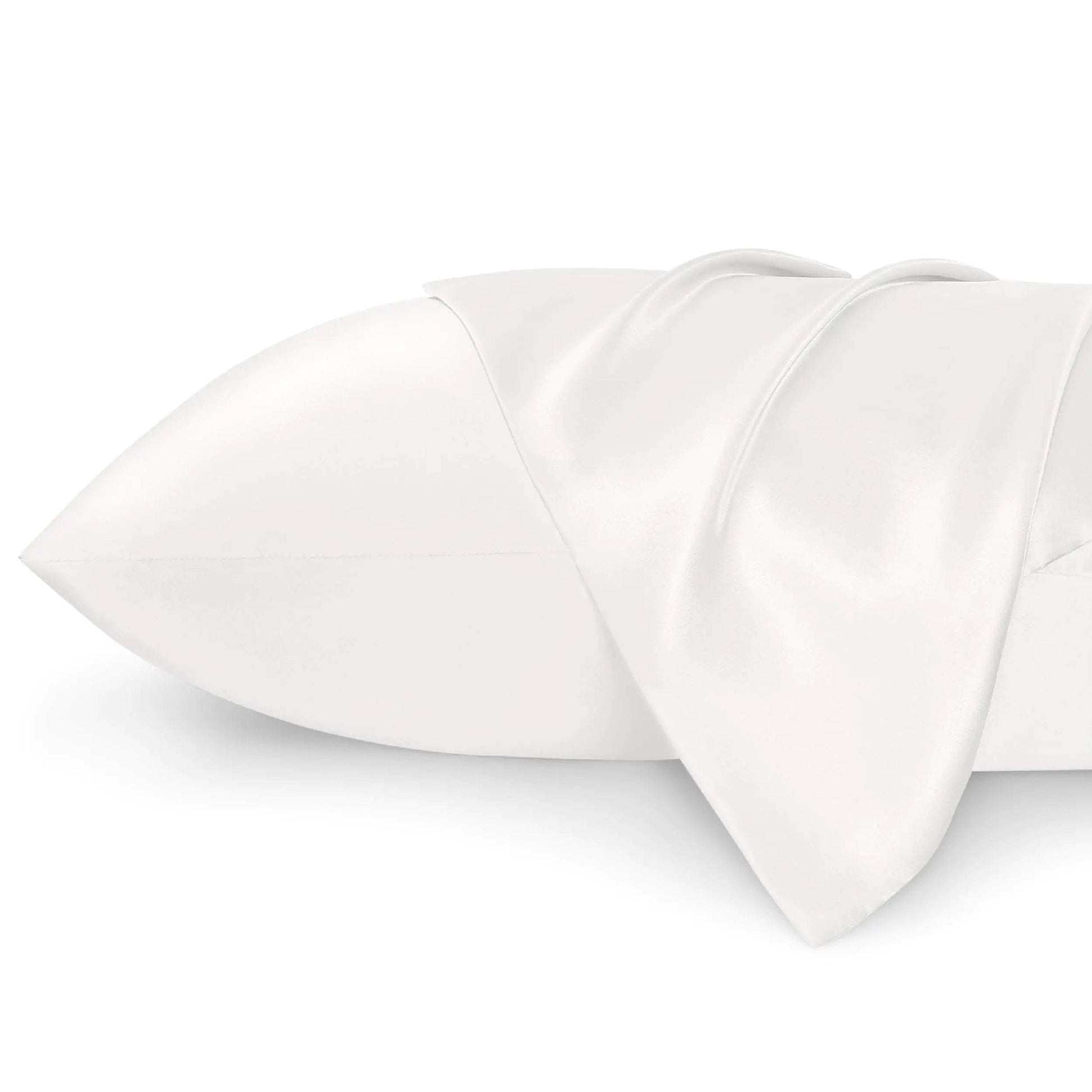 Satin Pillowcase Set (Ivory, Queen 20x30) – Anti-Frizz Pillow Covers for Hair & Skin - ChicstyleX