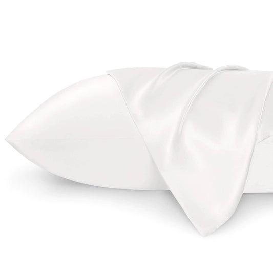 Satin Pillowcase Set (Ivory, Queen 20x30) – Anti-Frizz Pillow Covers for Hair & Skin - ChicstyleX