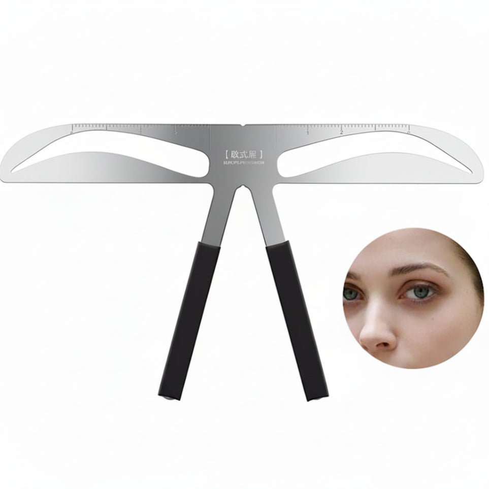 GlamLuxeX™ Precision Stainless Steel Eyebrow Ruler – Flexible Brow Mapping & Symmetry Tool for Professional Makeup & Perfect Shaping - ChicstyleX