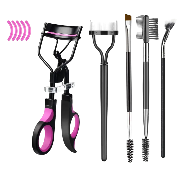 GlamLuxeX™ Professional Lash & Brow Makeup Tool Set with Eyelash Curler, Eyebrow Brushes & Precision Beauty Tools - ChicstyleX