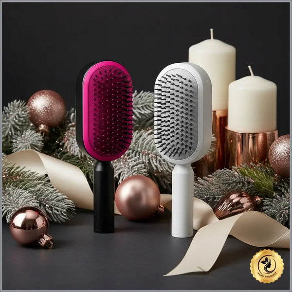 TressLockX™ Self-Cleaning Hair Brush with 3D Air Cushion – Scalp Massage Comb for Pain-Free Detangling & Healthy Hair Growth