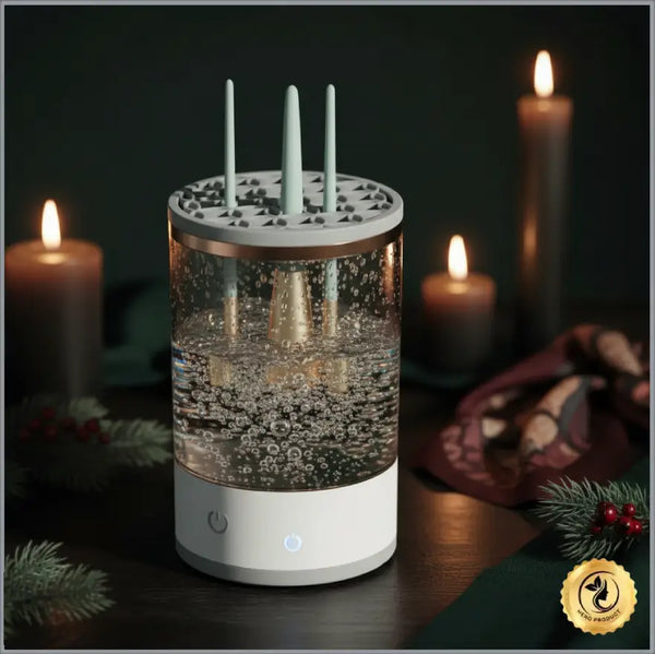 GlamLuxeX™ Rechargeable Electric Makeup Brush Cleaner – 7000RPM Automatic Washer