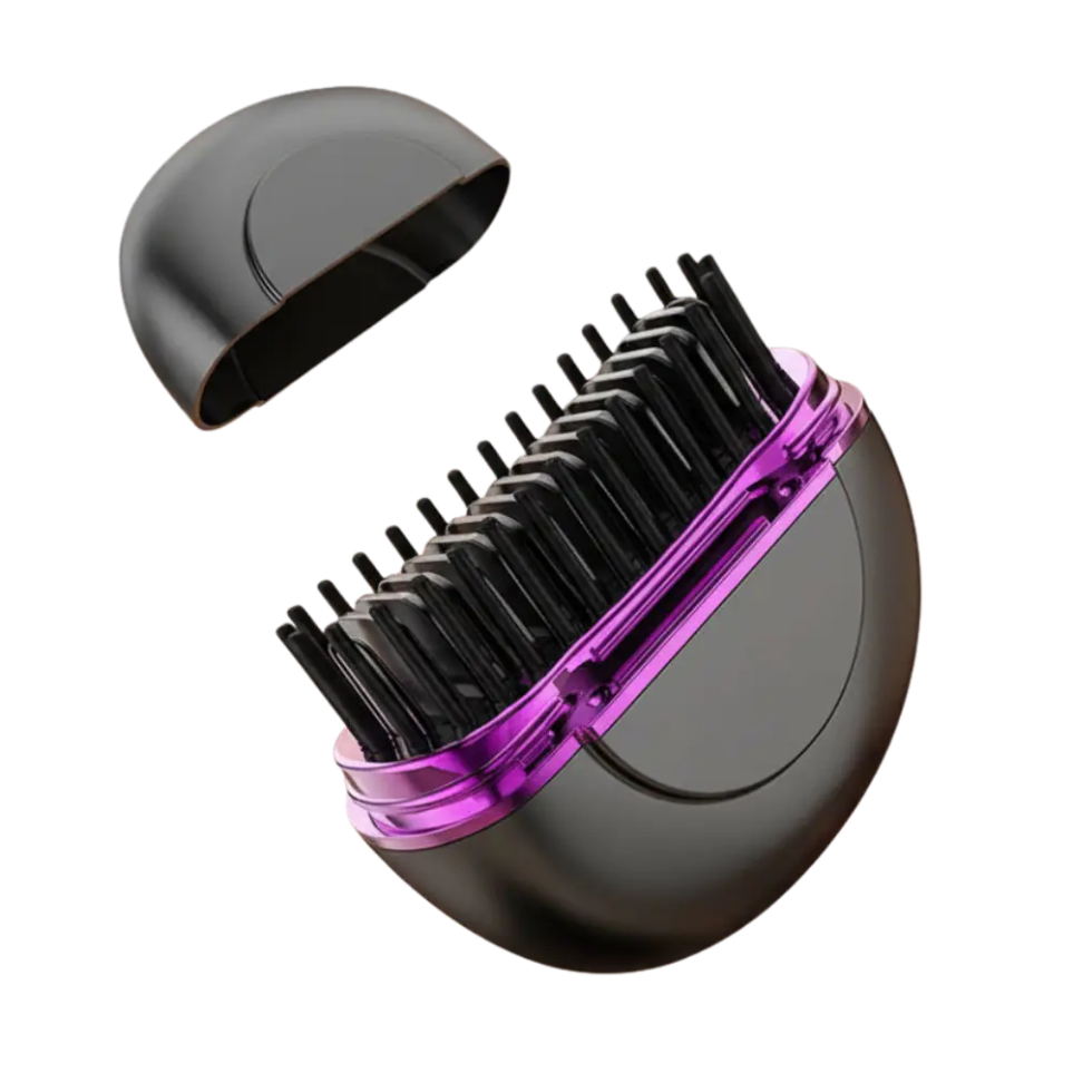 TressLockX™ Mini Steam Ceramic Hair Straightener – USB Rechargeable Travel Flat Iron with Anti-Burn Teeth & Dual Voltage - ChicstyleX