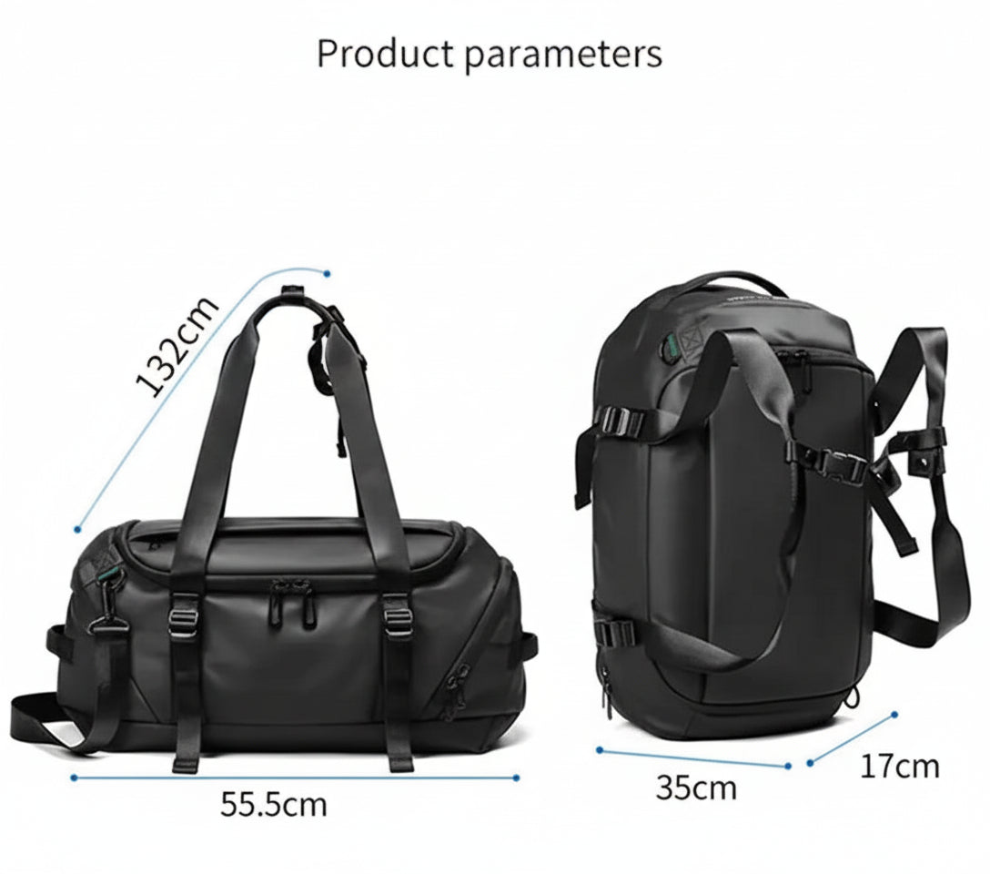 CoreVibeX™ Multifunctional Waterproof Gym Shoulder Bag– 55L Large Capacity Fitness Travel Duffel for Men & Women - ChicstyleX