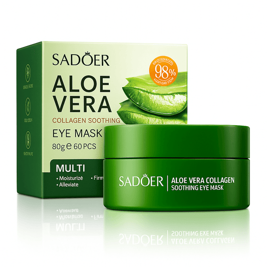Sadoer Aloe Vera Collagen Eye Masks – Hydrating, Anti-Aging & Dark Circle Treatment Patches - ChicstyleX
