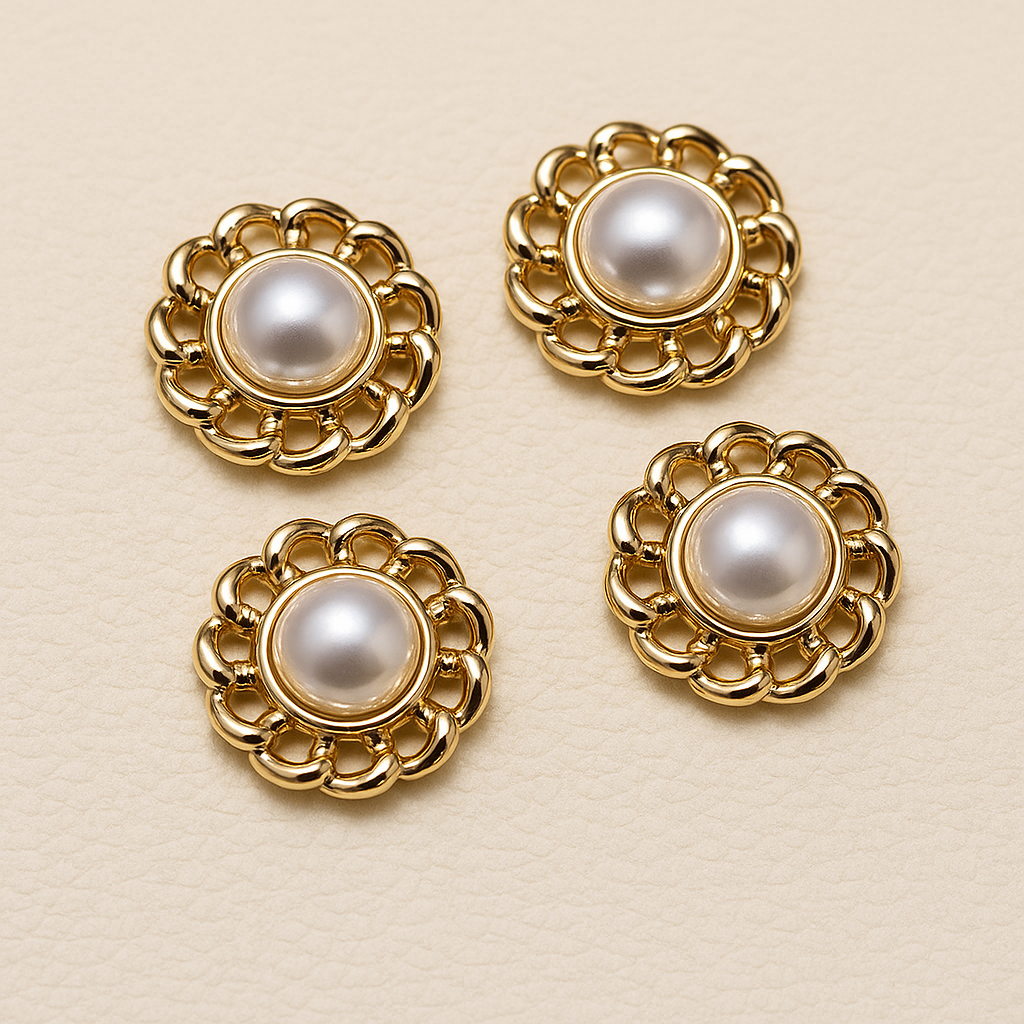 Enhanced Gold Floral Brooch Collection
