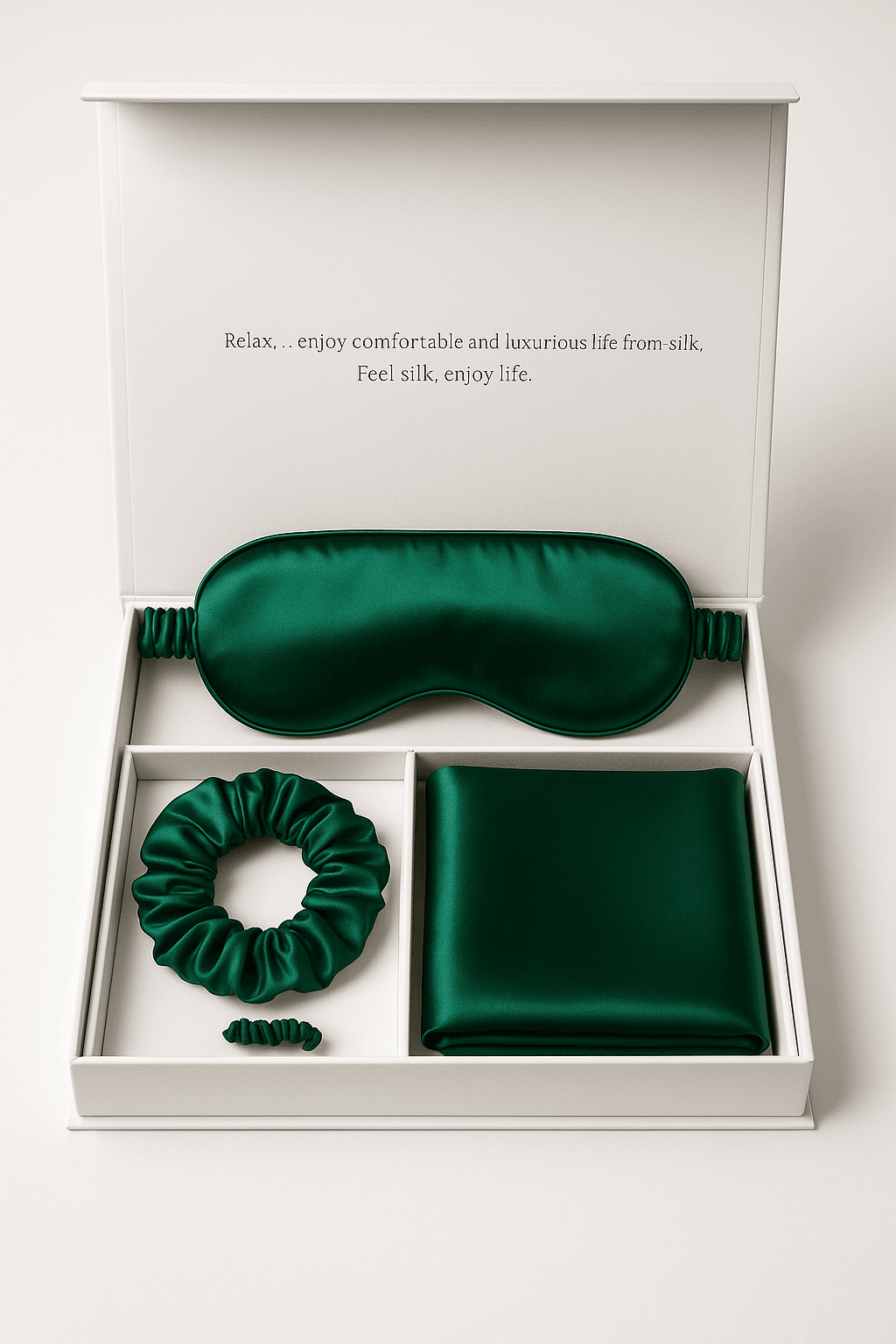 Silk Sleep Gift Set – Pillowcase, Eye Mask & Scrunchie in Elegant Gift Box - ChicstyleX